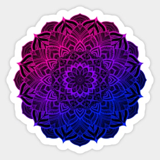 Bisexual Pride Striped Mandala Sticker